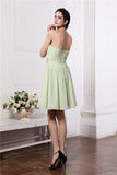 A-Line/Princess Sweetheart Sleeveless Pleats Hand-Made Flower Chiffon Bridesmaid Dresses TPP0005875