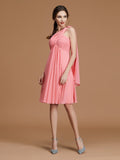 A-Line/Princess Bateau Sleeveless Floor-Length Hand-Made Flower Satin Bridesmaid Dresses