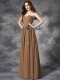 A-line/Princess Sweetheart Ruffles Sleeveless Long Chiffon Bridesmaid Dresses TPP0005803