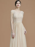 A-Line/Princess V-neck Sleeveless Floor-Length Ruffles Chiffon Bridesmaid Dresses TPP0005747