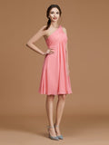 A-Line/Princess Bateau Sleeveless Floor-Length Hand-Made Flower Satin Bridesmaid Dresses