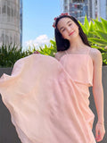 A-Line/Princess Chiffon Ruffles Spaghetti Straps Sleeveless Floor-Length Junior/Girls Bridesmaid Dresses TPP0005879