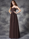 A-line/Princess Sweetheart Ruffles Sleeveless Long Chiffon Bridesmaid Dresses TPP0005803