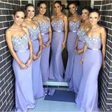 Gorgeous Mermaid Long Strapless Bridesmaid Dress with