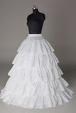 Fashion Wedding Petticoat Accessories 5 layers White Floor Length